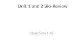 Unit 1 and 2 Bio-Review