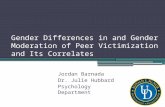 Gender Differences in and Gender Moderation of Peer Victimization and Its Correlates