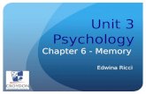 Unit 3 Psychology Chapter 6 - Memory  Edwina Ricci