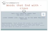 Words that End with - cious
