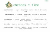 c hronos  = time