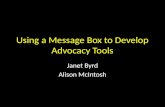 Using a Message Box to Develop Advocacy Tools