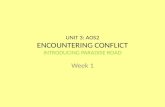 UNIT 3: AOS2 ENCOUNTERING CONFLICT INTRODUCING PARADISE ROAD