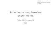Superbeam  long baseline experiments