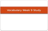 Vocabulary Week 9 Study