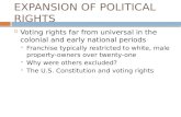 EXPANSION OF POLITICAL RIGHTS