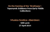 On the Naming of the ‘ Strathspey ’: Toponymic  Evidence from Early Fiddle  Collections