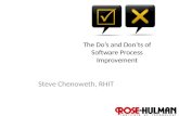 The Do’s and Don’ts of Software Process Improvement