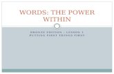 WORDS: THE POWER WITHIN