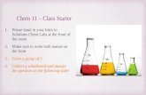Chem 11 – Class Starter