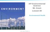 AP Environmental Science Mr. Grant Lesson  83