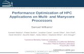 Performance Optimization of HPC Applications on Multi- and  Manycore Processors