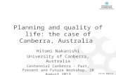 Planning and quality of life: the case of Canberra, Australia