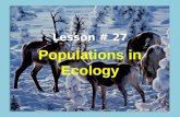 Populations in Ecology