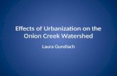 Effects of Urbanization on  the Onion  Creek Watershed