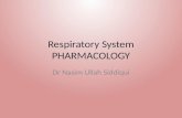 Respiratory  System PHARMACOLOGY