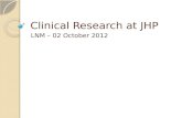 Clinical Research at JHP