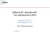 EtherCAT ( Beckhoff )  for advanced LIGO