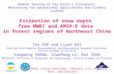 Estimation of snow depth  from MWRI  and AMSR-E data  in  forest regions of Northeast China