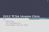 2012  TCSA Umpire Clinic