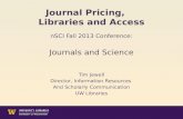 Journal Pricing, Libraries and Access