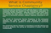 What is Community Service Chaplaincy?