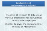 Leviticus 11-16 God’s Concern for the Physical
