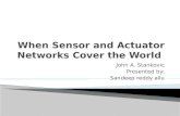 When Sensor and Actuator Networks Cover the World
