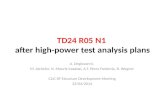 TD24 R05 N1  after high-power test analysis plans