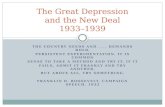 The Great Depression and the New  Deal 1933–1939