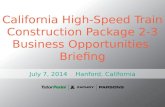 California High-Speed Train Construction Package 2-3 Business Opportunities  Briefing