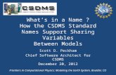 What ’ s in a Name ? How the CSDMS Standard Names Support Sharing Variables Between Models
