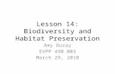 Lesson 14: Biodiversity and Habitat Preservation