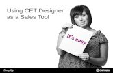 Using CET Designer as a Sales Tool