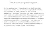 Simultaneous equation system