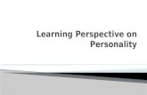Learning Perspective on Personality
