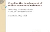 Enabling the development of optimum personal autonomy