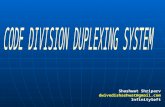 CODE DIVISION DUPLEXING SYSTEM