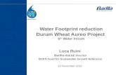 Water Footprint reduction Durum Wheat  Aureo  Project  6 th  Water Forum