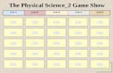 The Physical Science_2 Game Show
