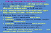 Energy Transfer in the Atmosphere
