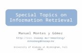 Special Topics on Information Retrieval