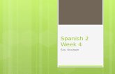 Spanish  2  Week  4