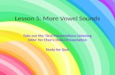Lesson 5: More Vowel Sounds
