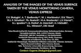 ANALYSIS OF THE IMAGES OF THE VENUS SURFACE TAKEN BY THE VENUS MONITORING CAMERA, VENUS EXPRESS