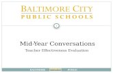 Mid-Year Conversations Teacher Effectiveness Evaluation