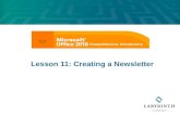 Lesson  11: Creating a Newsletter