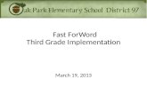 Fast  ForWord Third Grade Implementation