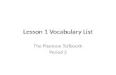 Lesson 1 Vocabulary List