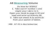 A8  Measuring  Volume